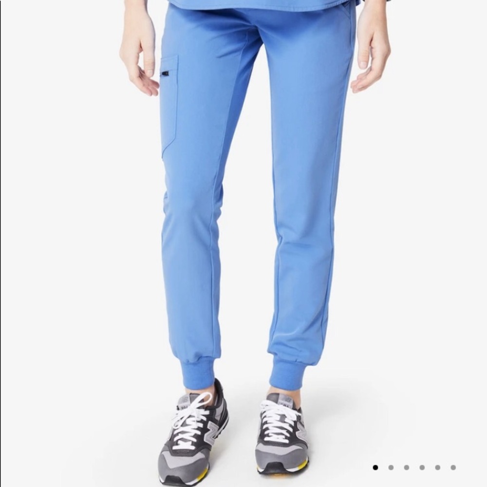 FIGS ZAMORA SCRUB/JOGGER PANTS: LARGE/PETITE, CIEL BLUE. NWT.